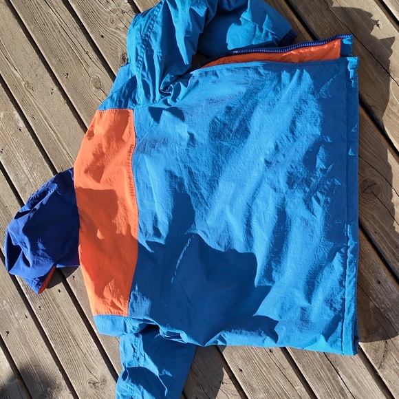 Tommy Hilfiger Jacket Windbreaker Size L (Orange & Blue) Vintage Look - Picture 5 of 6
